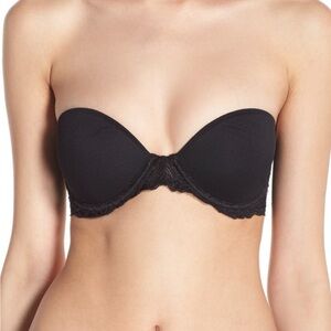 Natori Feathers Underwire Plunge Strapless Bra